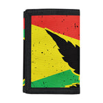 Cannabis Rasta Print Trifold Wallet