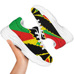 Cannabis Rasta Print White Chunky Shoes