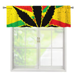 Cannabis Rasta Print Window Valance