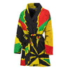 Cannabis Rasta Print Women's Bathrobe