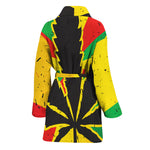 Cannabis Rasta Print Women's Bathrobe