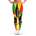 Cannabis Rasta Print Women's Leggings