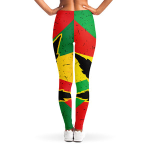 Cannabis Rasta Print Women's Leggings