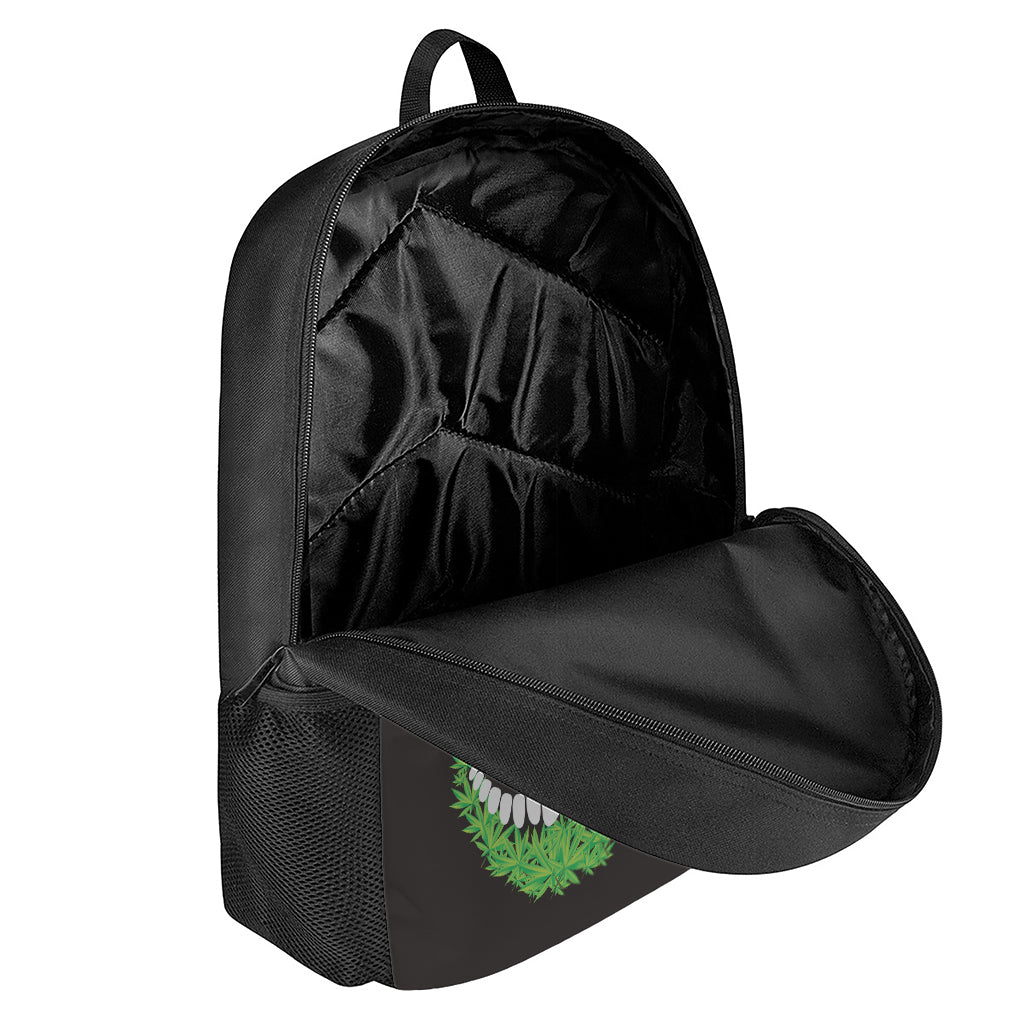 Cannabis Skull Print 17 Inch Backpack