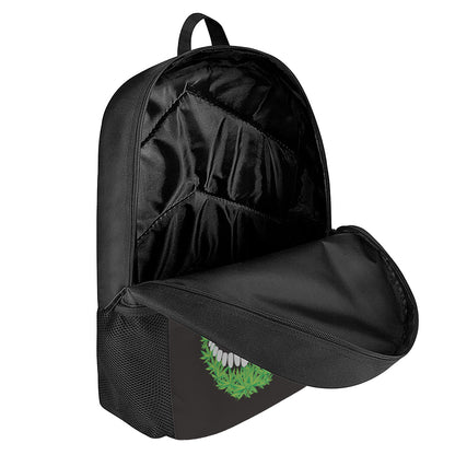 Cannabis Skull Print 17 Inch Backpack