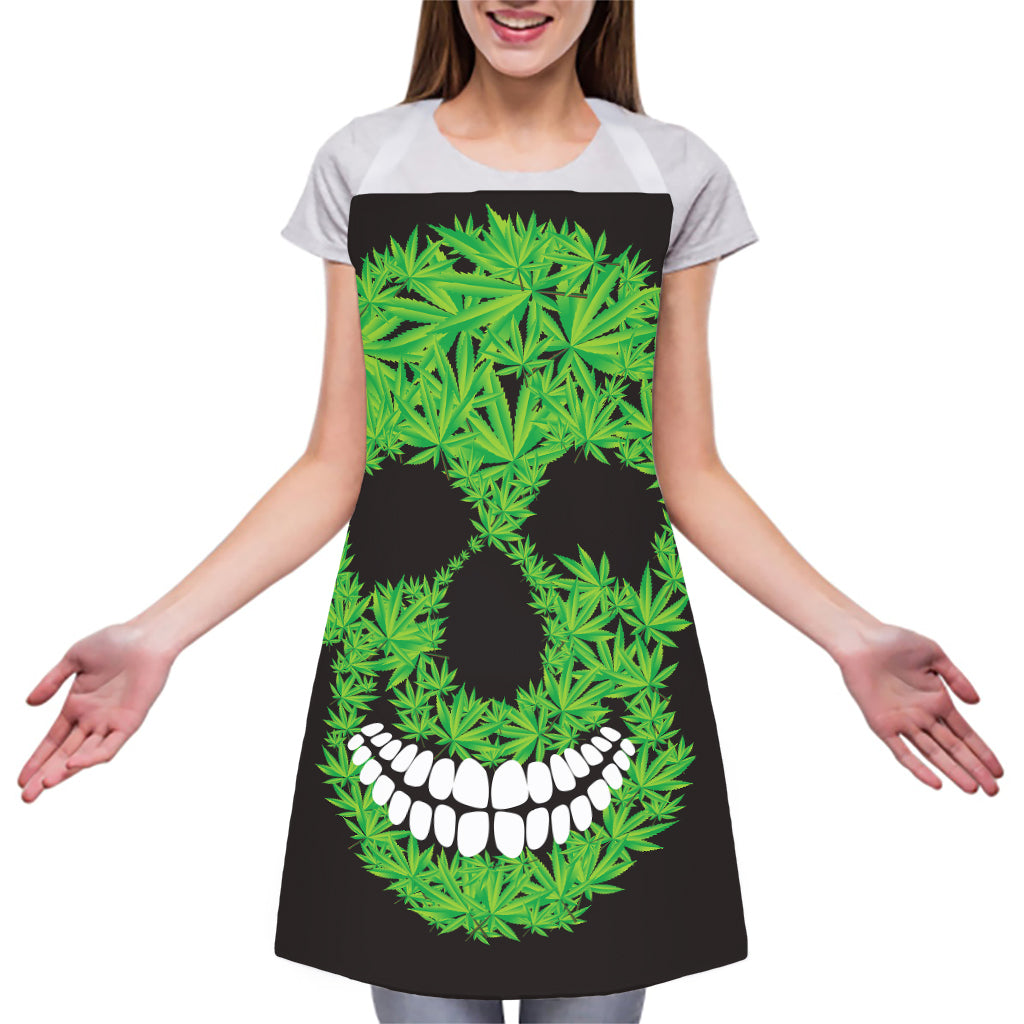 Cannabis Skull Print Adjustable Apron