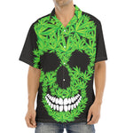 Cannabis Skull Print Aloha Shirt