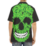 Cannabis Skull Print Aloha Shirt