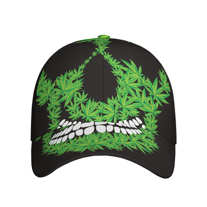 Cannabis Skull Print Baseball Cap