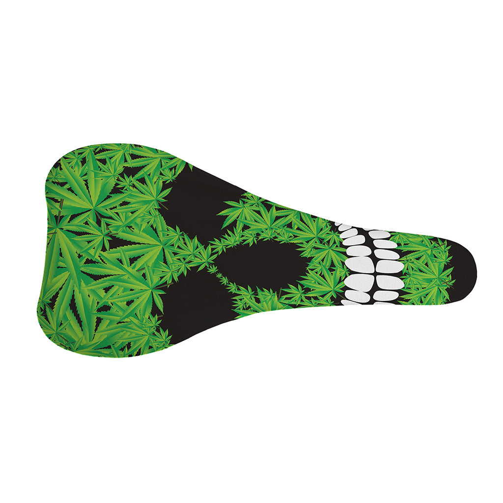 Cannabis Skull Print Bicycle Seat Cover