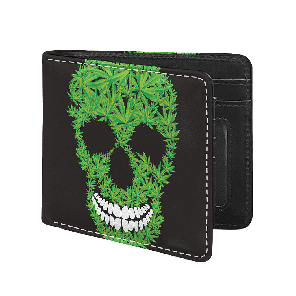 Cannabis Skull Print Bifold Wallet