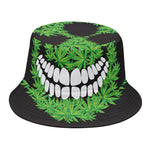 Cannabis Skull Print Bucket Hat