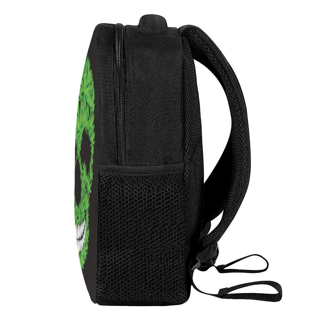 Cannabis Skull Print Casual Backpack