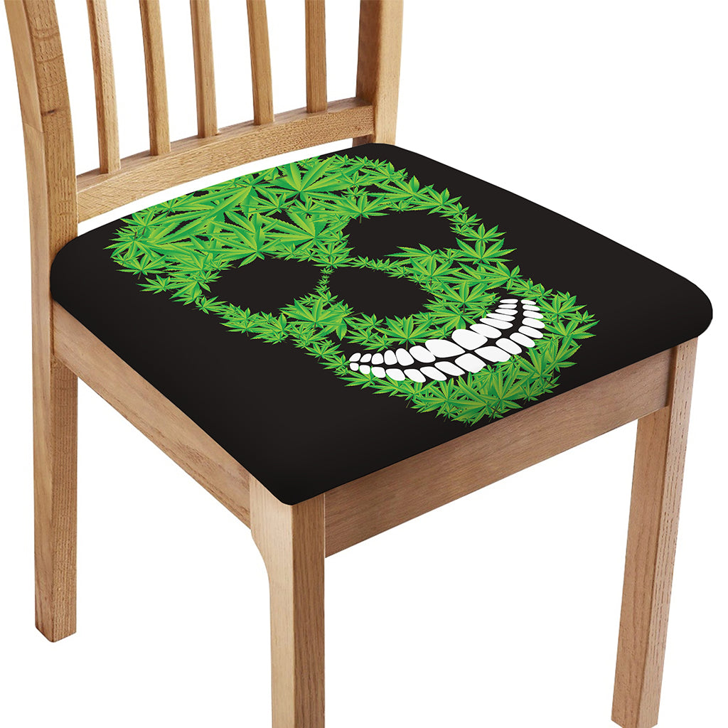Cannabis Skull Print Chair Cushion Cover