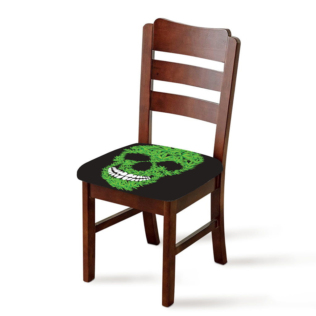 Cannabis Skull Print Chair Cushion Cover