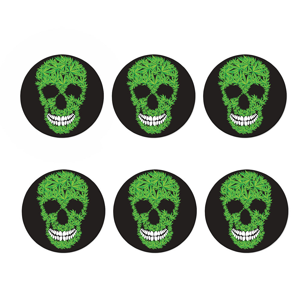 Cannabis Skull Print Coaster Set