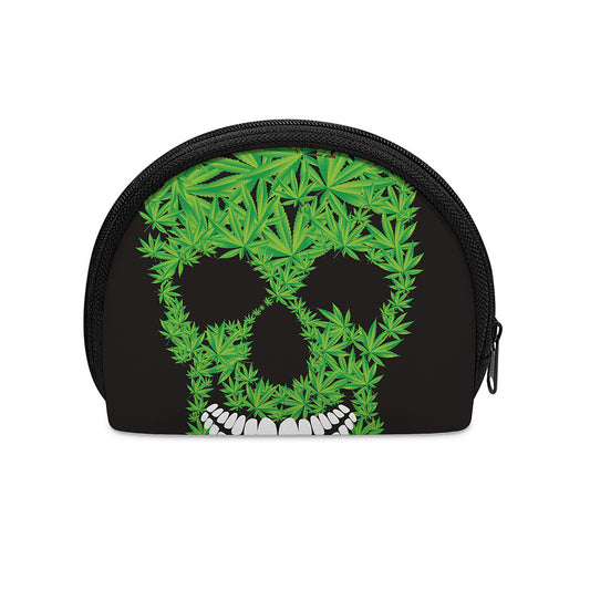 Cannabis Skull Print Coin Purse