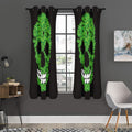 Cannabis Skull Print Grommet Curtain Panels