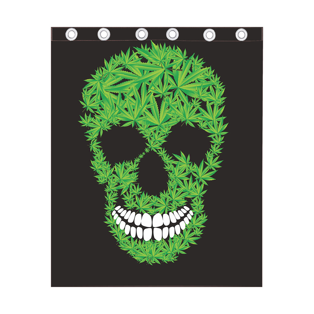 Cannabis Skull Print Curtain