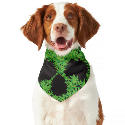Cannabis Skull Print Dog Bandana