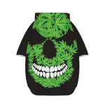 Cannabis Skull Print Dog Zip Up Hoodie