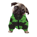 Cannabis Skull Print Dog Zip Up Jacket