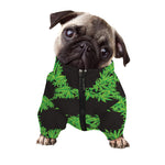 Cannabis Skull Print Dog Zip Up Jacket
