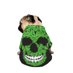 Cannabis Skull Print Dog Zip Up Jacket