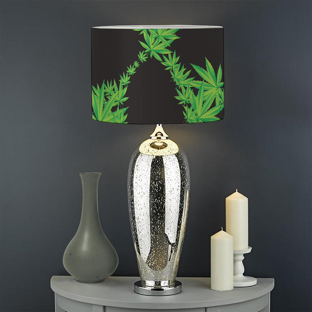 Cannabis Skull Print Drum Lamp Shade