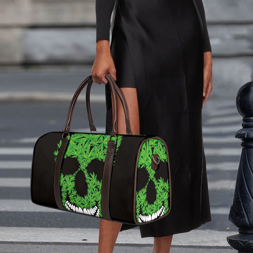 Cannabis Skull Print Duffle Bag