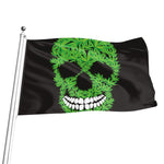 Cannabis Skull Print Flag