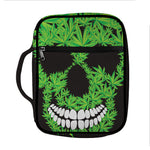 Cannabis Skull Print Front Pocket Bible Bag