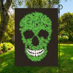 Cannabis Skull Print Garden Flag