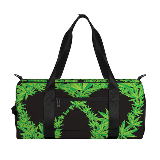 Cannabis Skull Print Gym Bag