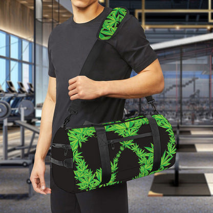 Cannabis Skull Print Gym Bag