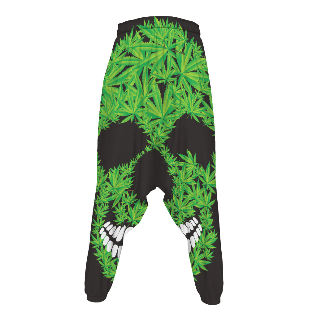 Cannabis Skull Print Hammer Pants