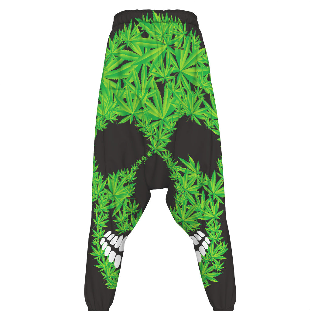 Cannabis Skull Print Hammer Pants