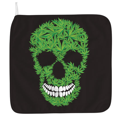 Cannabis Skull Print Hand Towel