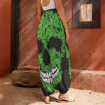 Cannabis Skull Print Harem Pants