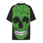 Cannabis Skull Print Hawaiian Shirt