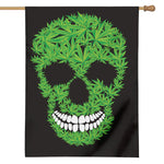 Cannabis Skull Print House Flag