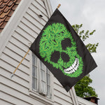 Cannabis Skull Print House Flag