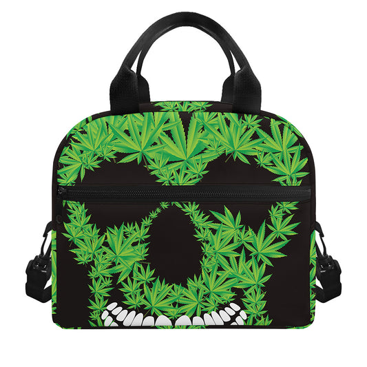 Cannabis Skull Print Insulated Lunch Bag