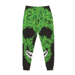 Cannabis Skull Print Jogger Pants