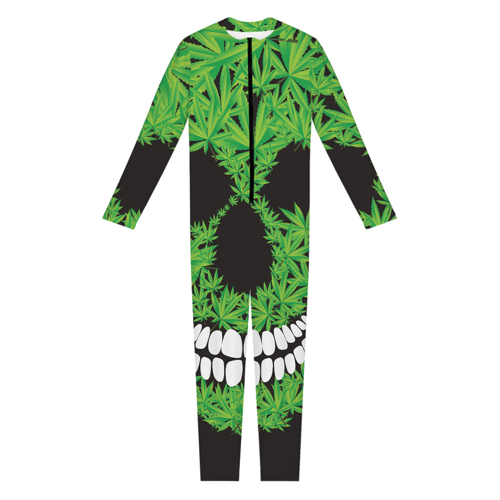 Cannabis Skull Print Jumpsuit