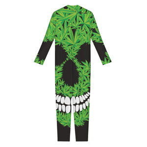 Cannabis Skull Print Jumpsuit