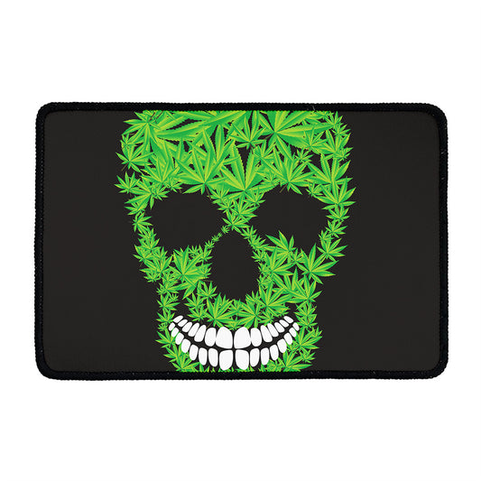 Cannabis Skull Print Kitchen Mat