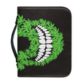 Cannabis Skull Print Leather Bible Cover