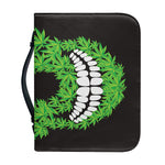 Cannabis Skull Print Leather Bible Cover