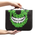 Cannabis Skull Print Leather Bible Cover
